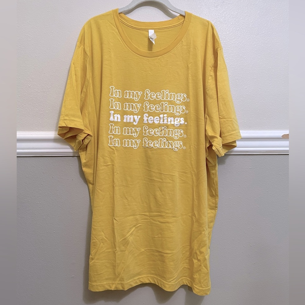In My Feelings 2X yellow tee